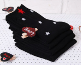 Black star pattern socks