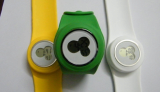 LCD ion slap on silicone sport wristband watch