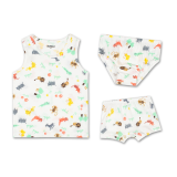 Doridori Little Girls_ Organic Cotton Underwear Undershirt For Kid_ Toddler_ Baby _ Animal Park P