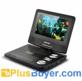 7 Inch Swivel Screen Portable DVD Player (CD Copy, Analog TV, AV In & Out)