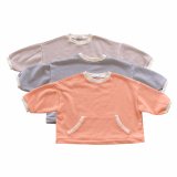 DE MARVI Kids Toddler Long Sleeve Pocket T shirts Wear