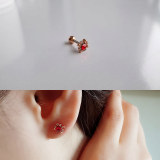 twinkle red cubic ball piercing 