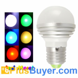 LED Color Changing Light Bulb (16 Colors, Remote, 3 W)