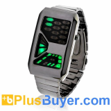 Emerald - LED Wrist Watch - Green (28 LED Lights, Weatherproof)