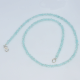 Natural Aqua plain bead 18 inch