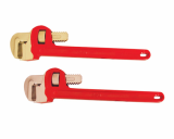 Non sparking non magnetic pipe wrench