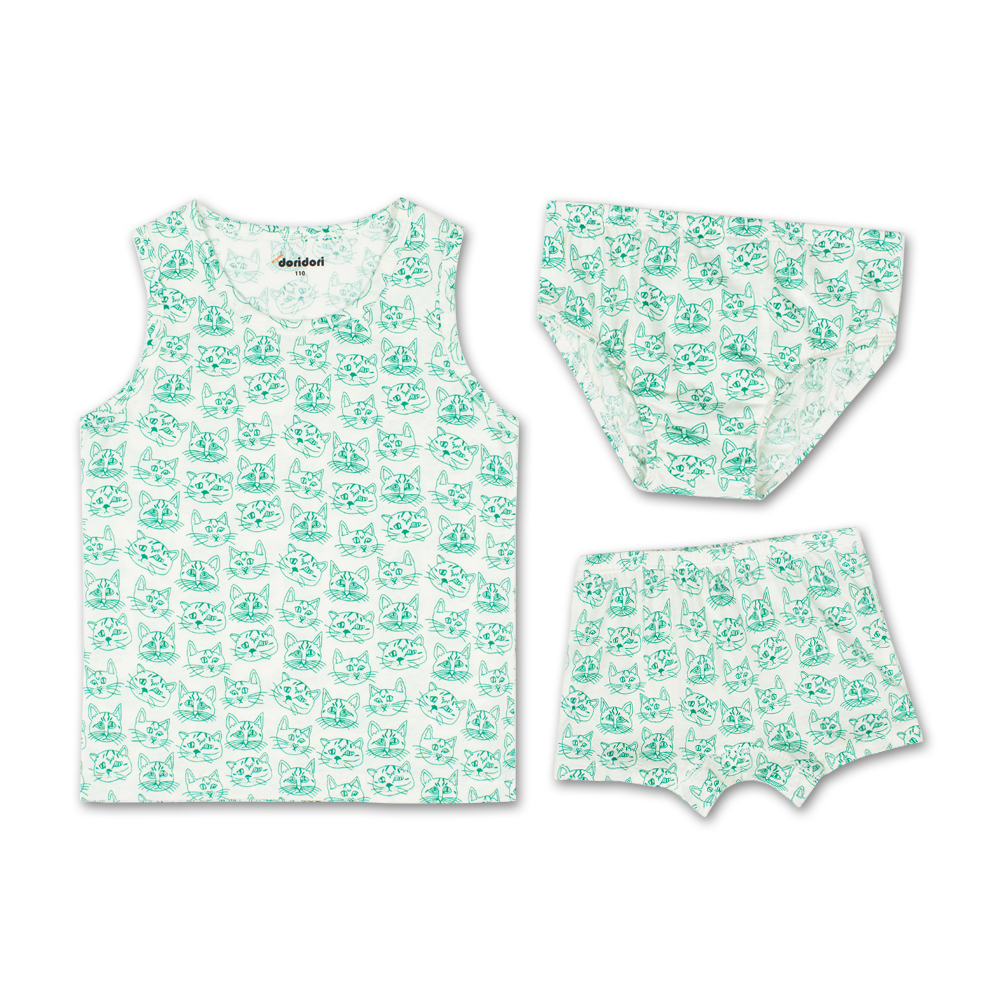 Doridori Little Girls_ Organic Cotton Underwear Undershirt For Kid_ Toddler_ Baby _ Animal Park P