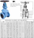 Cast iron  flanged ends OS&Y gate valve BS5150 PN16 & BS5163