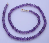 Amethyst 16 inch 4 mm smooth Rondelle beads