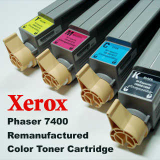 Xerox Phaser 7400 remanufactured Color Toner Cartridges