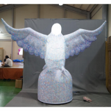 White pigeon spreading its wings _customized_ Inflatable