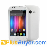 Hail - Budget 3G Android Phone (4 Inch Screen, Snapdragon 1GHz Dual Core CPU, White)