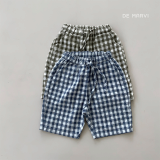 DE MARVI Kids Toddler Checked Mid length String Casual Trousers Boys Girls Summer Pants Wholesale