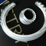 [LJ New York] Vivienne Luxury Bangle and Ring Set_Silver
