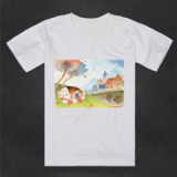 Design T-shirt soft illust women cotton Tee