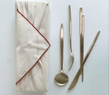 YUGI Brassware 4SET_Fork_ Knife_Spoon_Chopsticks_ _ Premium Korean Traditional Gift Wrapping