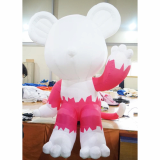 White and pink Mouse sculpture Inflatable _customized_