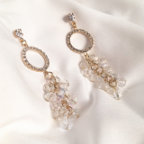 Crystal drop earring party010