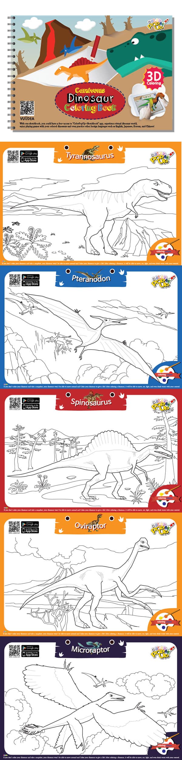 Dinosaurs 3D Coloring Book – Apps no Google Play