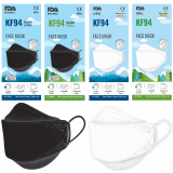 KF94 4_Ply Disposable Black White Medical Protective FDA CE FFP2 ISO 9001 14001 Face Mask