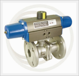 PNEUMATIC 2 Piece Flanged Ball Valve (Single, Double Acting) 