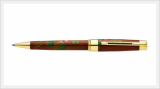 Lacquered Wooden Ball Point Pen (Morning Glory)