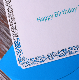 [LAO 3] Laser Cut Birthday Card with Lace