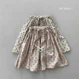 DE MARVI Kids Toddler Linen Tencel Dots A_line String Casual Skirts Girls Summer Fashion Wholesale
