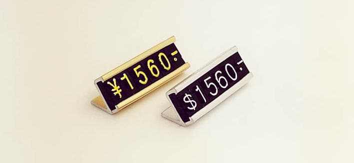  4 Sets Digital Grain Price Board Jewelry Display Stand  Monogram Jewelry Tags Label Number Letter Cube Jewelry Price Tags Price  Display Pricing Tags Counter Price Tags : Office Products
