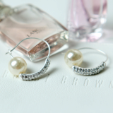 [LJ New York] Crystal Pearl Princess Earrings