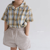 DE MARVI Toddler Kids Elastic Waist Cotton Casual Shorts