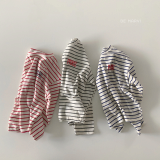 DE MARVI Kids Children Striped Casual Long_sleeve T_shirts Boys Girls tees Wholesale Korean