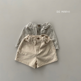DE MARVI Kids Toddler Checked Elasitc Waist Pockets Shorts Boys Girls Summer Wear Wholesale Korean 