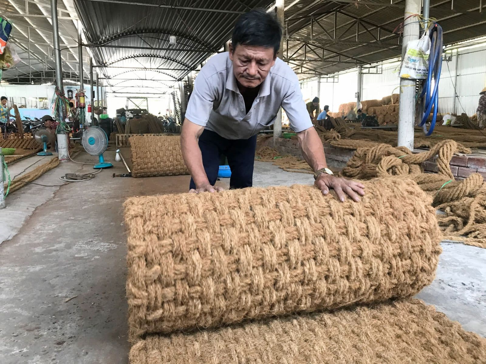 Palm tree mat full size high quality for export from Vietnam factory