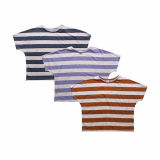 DE MARVI Kids Stripe Short Sleeve T shirts MADE IN KOREA