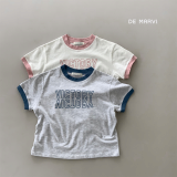 DE MARVI Kids Toddler Color Sheme Short Sleeve T_shirts Boys Girls Clothes Wholesale Korean