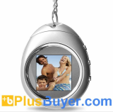 PictureMax P1 - 1.5 Inch Keychain Digital Photo Frame with Clock - Silver