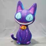 Purple cat ghost on Halloween Day Inflatables