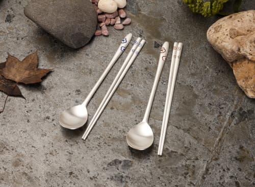 High-quality Korean Spoon and Chopsticks Set table Noble Classic