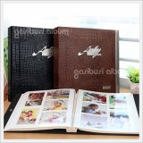 Crocodile Pattern Leather Album of White Sheet Self-adhesive