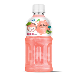 GOOD QUALITY NFC PEACH JUICE DRINK WITH NATA DE COCO  330ML PET BOTTLE WITH SMALL MOQ