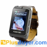 Smooth Operator - 1.8 Inch Touchscreen Chic Watch Cell Phone with Leather Strap