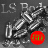 316L SS Body Jewelry, Bullet Plug, Solid