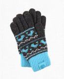 Women Twitter wool iGloves darkgray+blue 