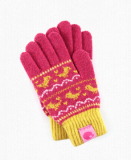 Women Twitter wool iGloves pink+yellow 