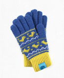 Women Twitter wool iGloves blue+yellow