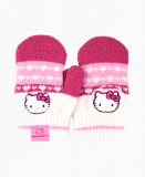 Hello Kitty Girls’ wool Mittens white heart