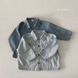 DE MARVI Kids Toddler Pocket Casual Denim Shirts Boys Girls Jackets Manufacturer MADE IN KOREA