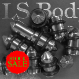 316L SS Body Jewelry, Spike Plug, Solid