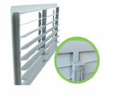 PVC shutter with linkage